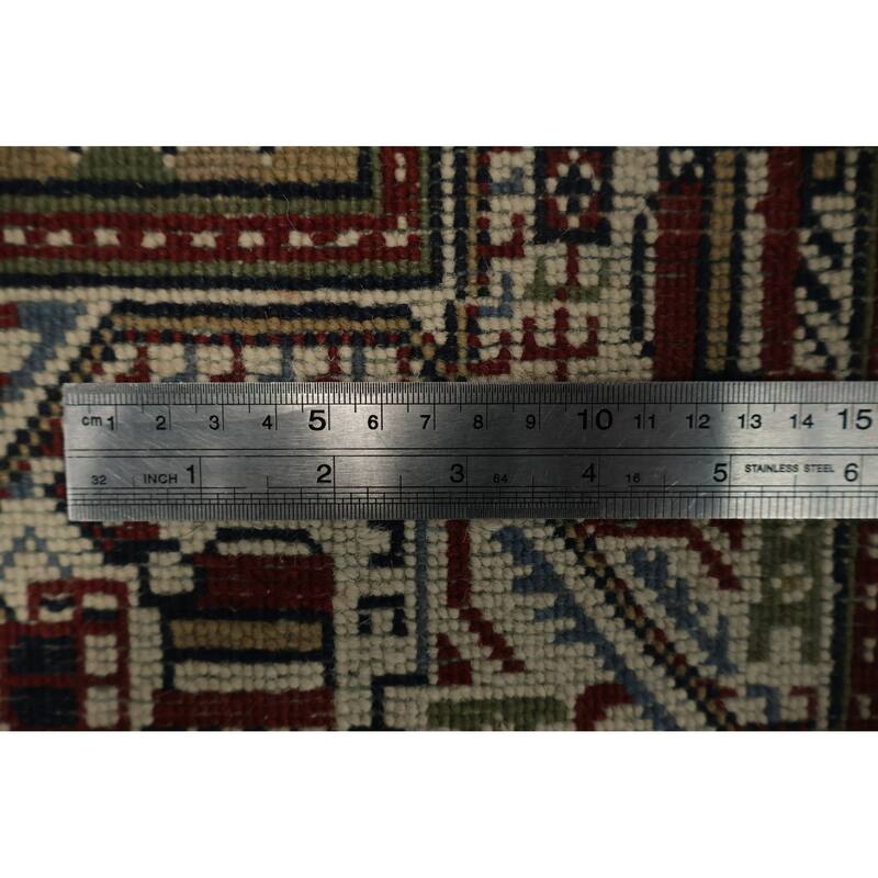 Hand Knotted Oriental 100% Wool Carpet Traditional Geometric Oranges & Rust Botemir Area Rug - 11' 10'' X 8' 10''