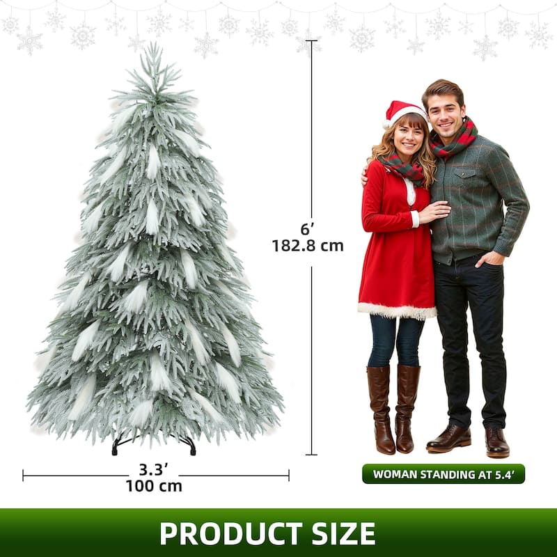 6.5ft Pre-Lit Artificial Spruce Christmas Tree