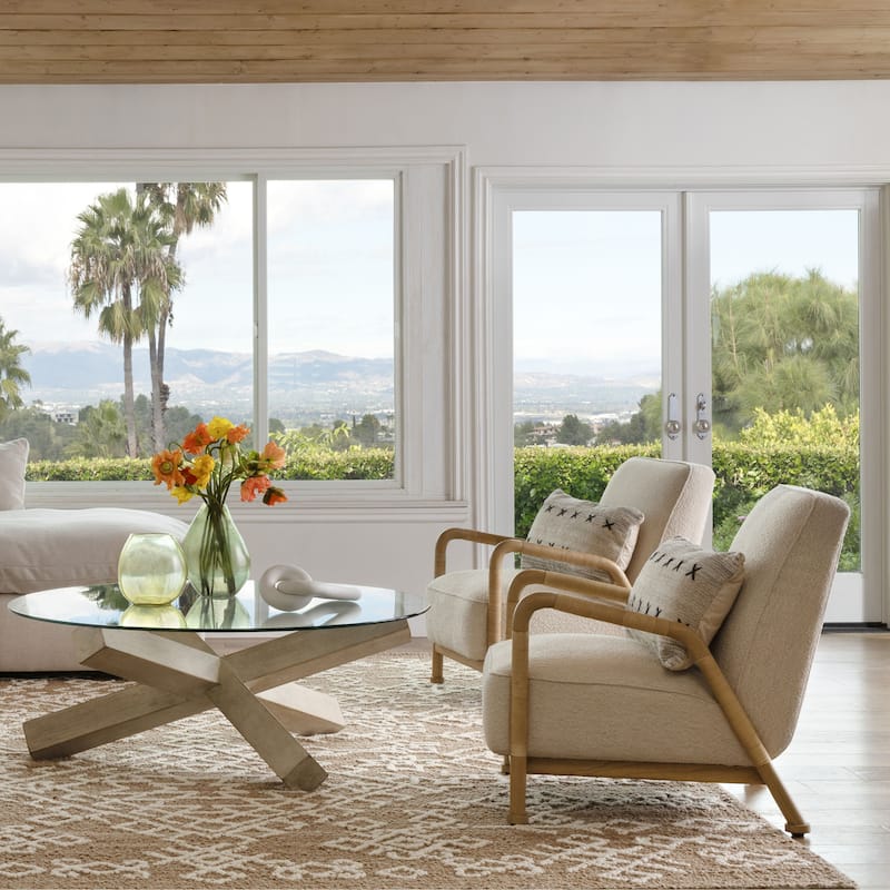 Carver Upholstered Occasional Chair, Ivory