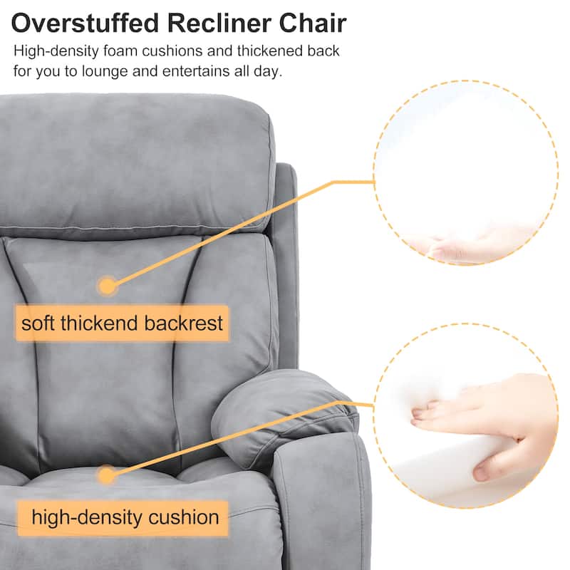 Small Power Lift Recliner Chair, Fabric Upholstered Heavy Duty Electric Recliner, Lounge Sofa Chair with Side Pocket