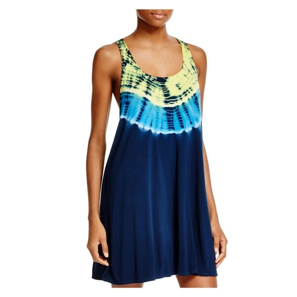 Shop Lucky Brand Womens Half Moon Jersey Tie Dye Dress Swim Cover