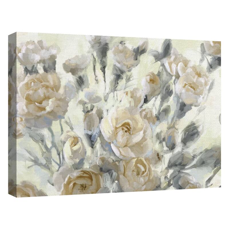 Rose Garden Golds by Studio Arts Canvas Art Print