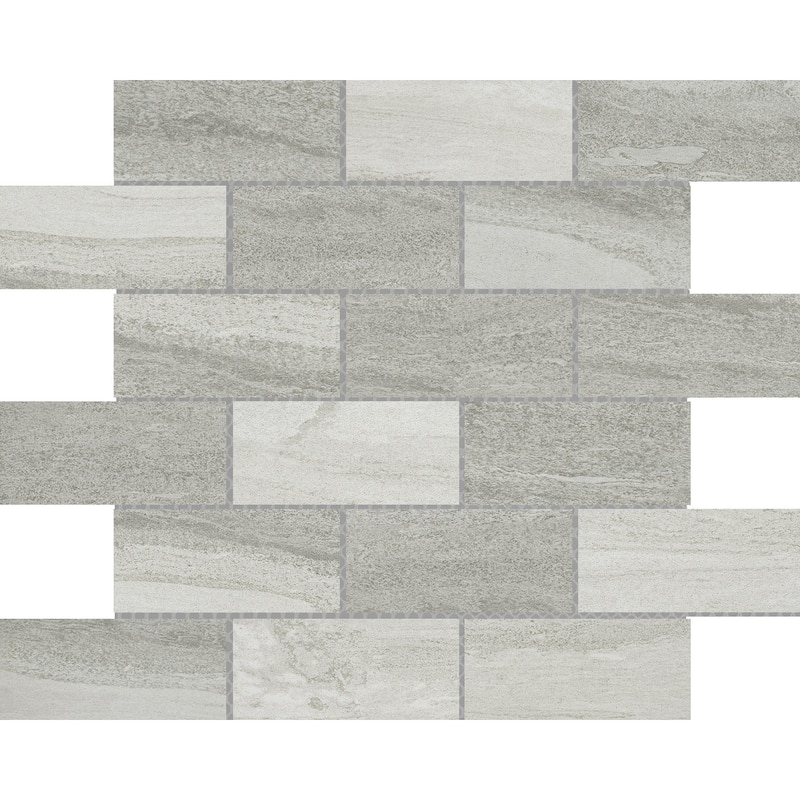 Emser Tile Mood - 12" x 12" Rectangle Brick Mosaic Wall Tile - Matte