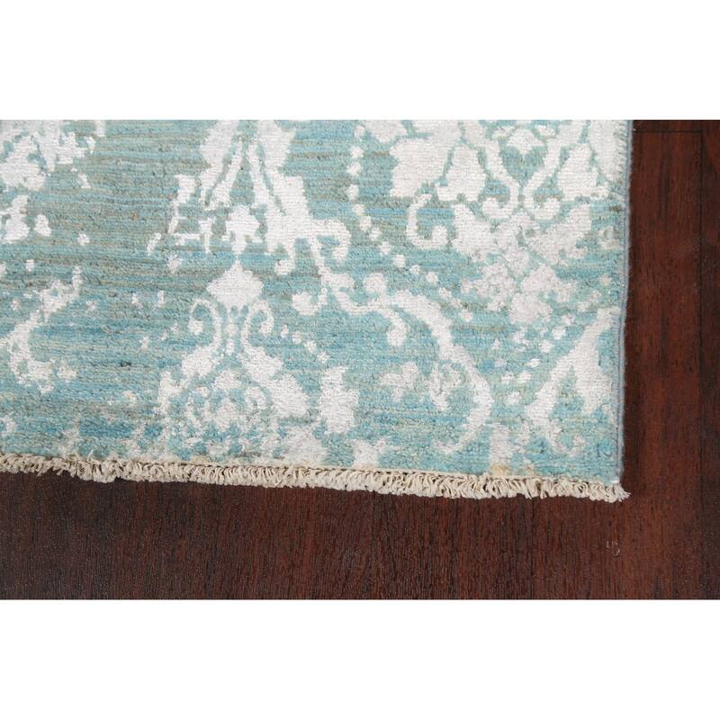 Vegetable Dye Art & Craft Oriental Runner Rug Hand-knotted Wool Carpet - 2'8" x 9'11"