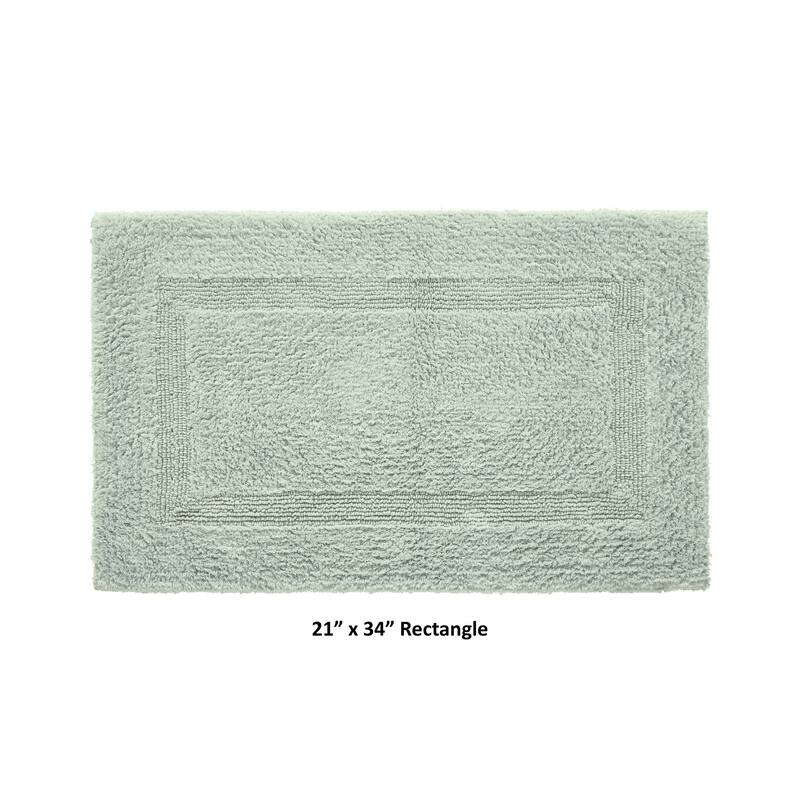 Better Trends Bath Rugs 100% Cotton Reversible Highly Water Absorbent Bathroom Rug for Shower, Sink, Bath Mats - Lux Collection