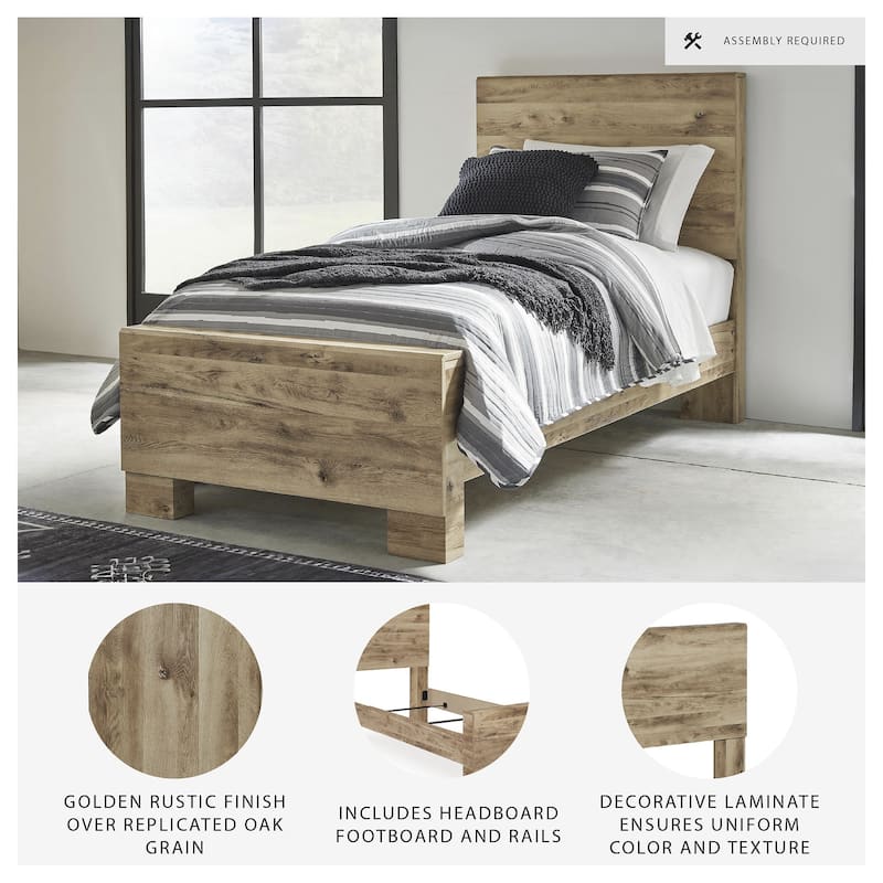 Signature Design by Ashley Hyanna Tan Brown Panel Bed