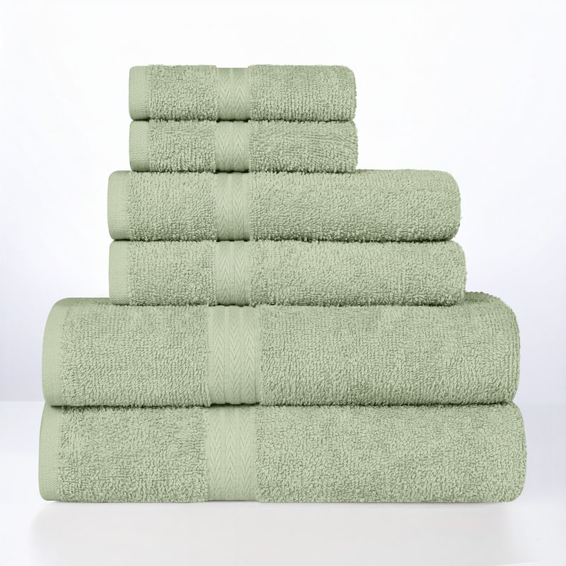 Superior Miami 100% Cotton 6-Piece Towel Set - Lightweight & Quick Drying
