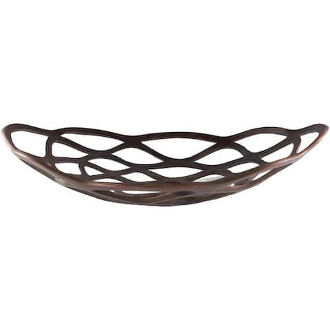 Aiello Copper Modern Metal Decorative Bowl