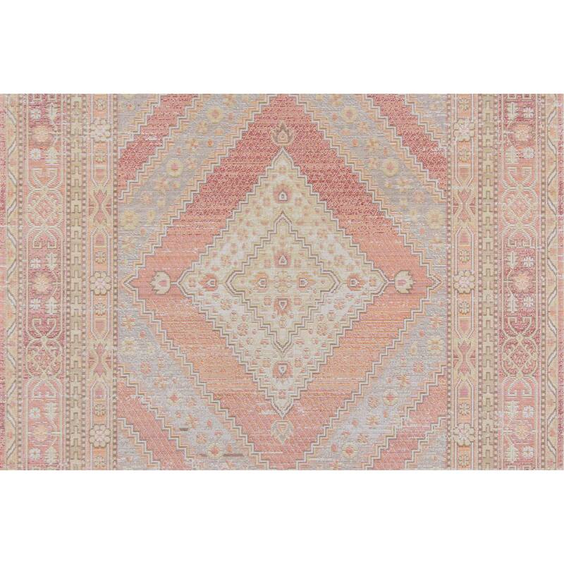ECARPETGALLERY Machine Woven Poppy Pink Area Rug