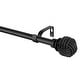 preview thumbnail 16 of 20, Adjustable Black Single Curtain Rod with Final Set for Window