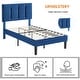 preview thumbnail 11 of 12, Javlergo Twin Size Kids Bed Frame with Adjustable Height Headboard Bed Frame with Heavy Duty Frame No Box Spring Needed