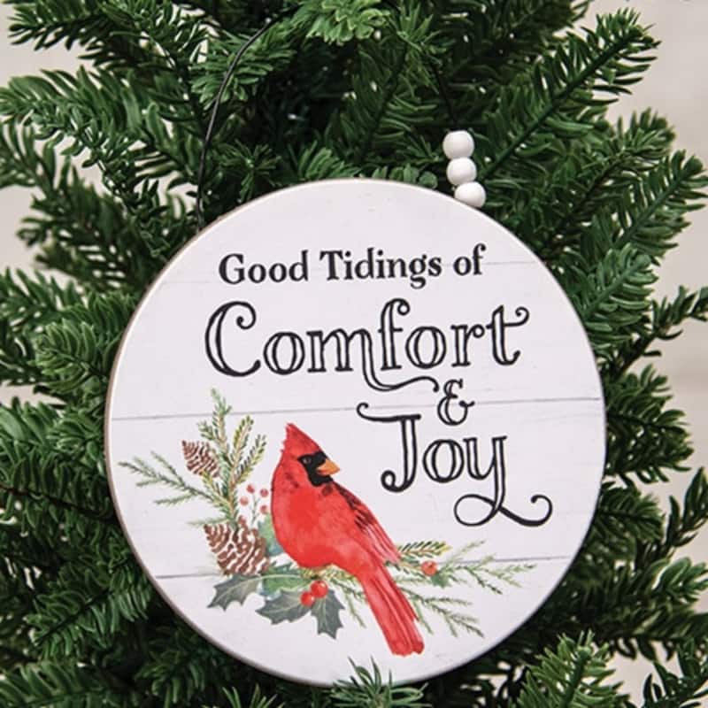 Comfort & Joy Round Cardinal Hanger - Multi