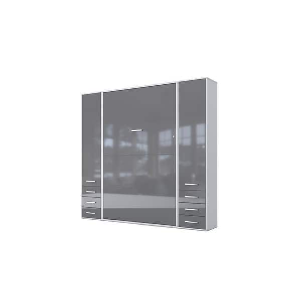 Contempo Vertical Wall Bed with 2 and mattress 55.1 x 78.7