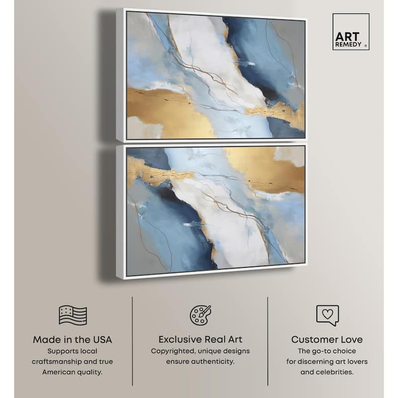 Tonal Strata Canvas by Art Remedy