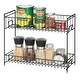 preview thumbnail 1 of 2, Spice Rack 2 Tier Kitchen Countertop Organizer for Jars Bottles, Black