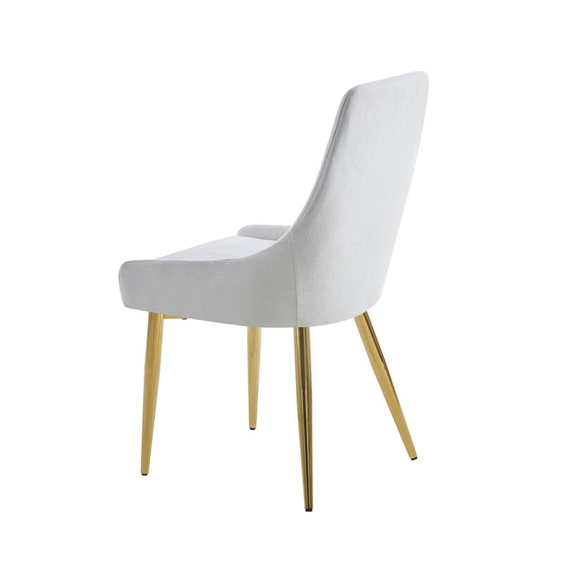 Upholstered Armless Fabric Dining Chairs (Set of 2)