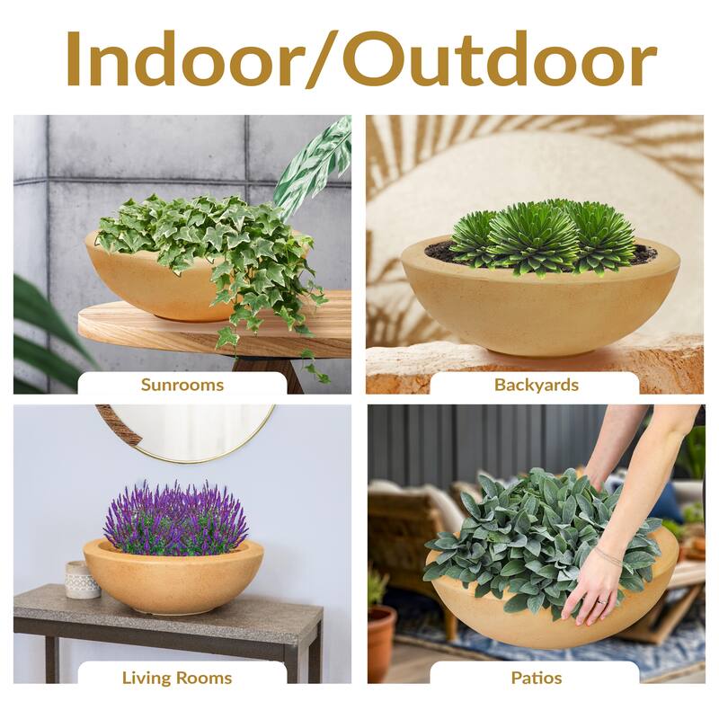 Sunnydaze Percival Outdoor Double-Walled Flower Pot Planter - 20.75"