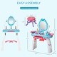 preview thumbnail 5 of 16, Qaba Kids Vanity Makeup Table Set with Chair, Pretend Play Toy for 3 Year Old Girls and Above