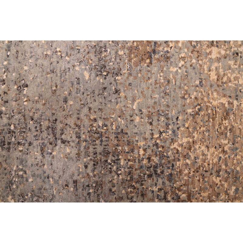 ECARPETGALLERY Hand-knotted Legacy Grey Silk, Wool Rug - 2'6 x 10'5