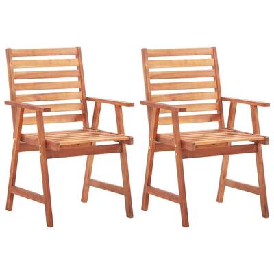 Global Pronex Outdoor Dining Chairs 2 pcs Solid Acacia Wood