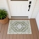 preview thumbnail 98 of 101, Machine Washable Indoor/ Outdoor Traditional Mankato Chantille Rug Olive - 1'8" x 2'6"
