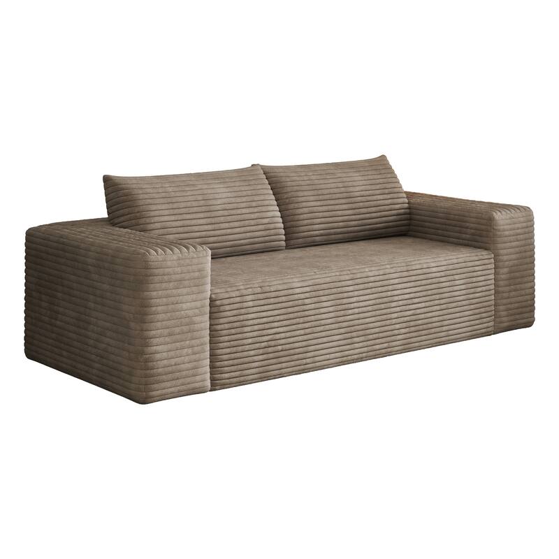 78.8" Corduroy Loveseat Sofa - Deep Seat, No Assembly Required, for Living Room, Bedroom, Apartment