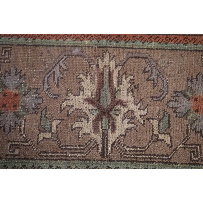 Over-Dyed Distressed Tabriz Persian Antique Wool Carpet - 9'11" x 12'11"