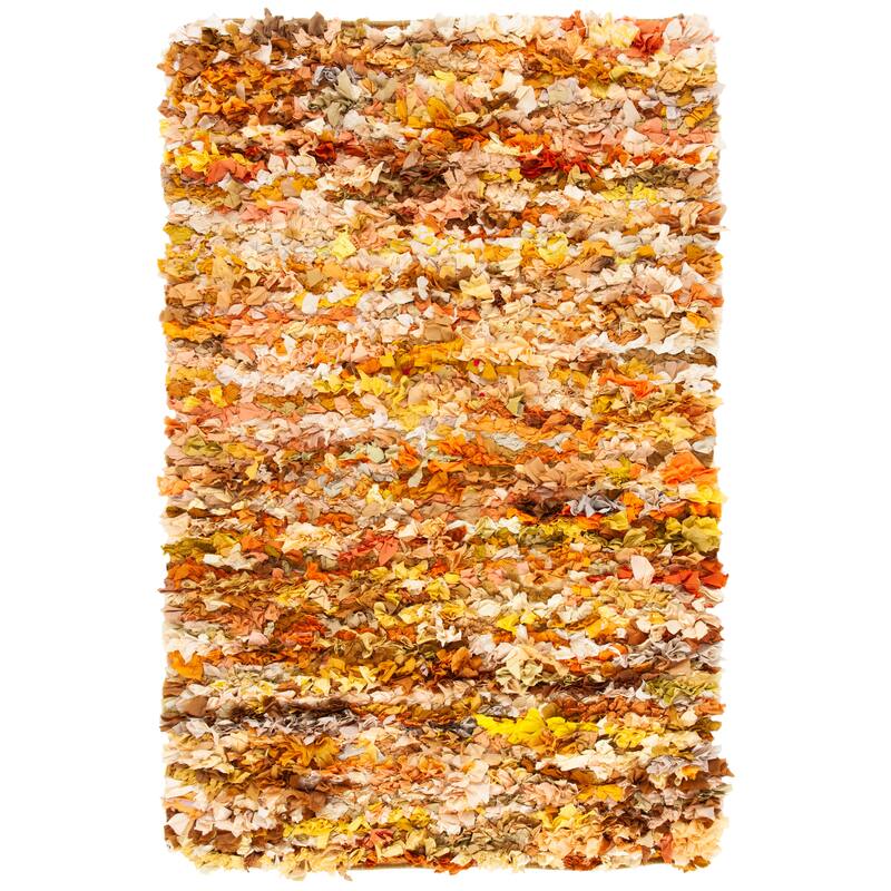 SAFAVIEH Handmade Rio Shag Chihoko 3.5-inch Extra Thick Decorative Rug - 8' x 10' - Gold/Multi