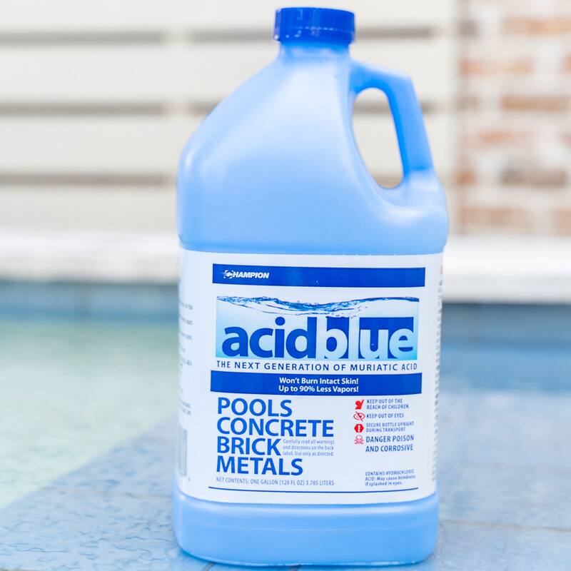 Champion Acid Blue Muriatic Acid for Removal of Stains on Driveways (2 Pack) - 19