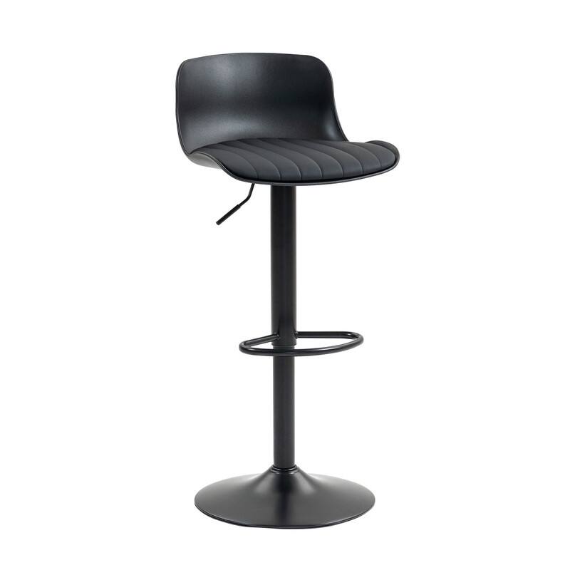 Adjustable Swivel Bar Stools Set of 2 - Modern Counter Height Kitchen Island Chairs with Back Support