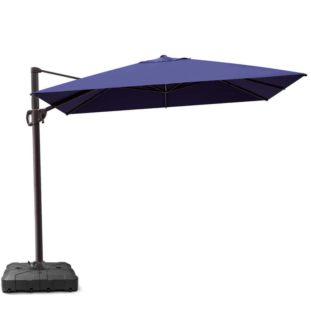 Outdoor 9 x 10.5 FT Patio Umbrella Cantilever-Offset Umbrella with Weighted Base