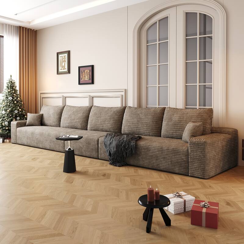 168" Cloud Sectional Couch with Deep Seat, No Assembly Required