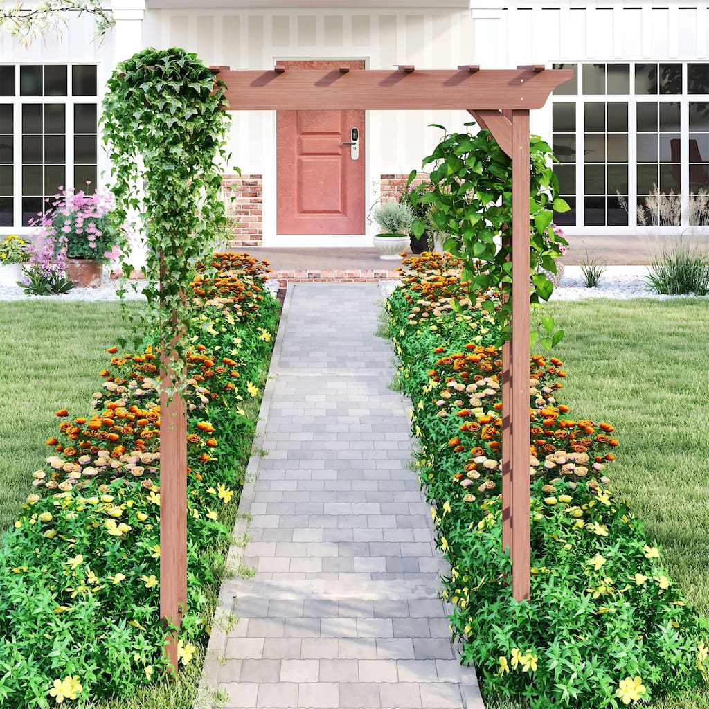 Wood Trellis for Plant Climbing, Wedding Arch, Christmas Decor Pergola