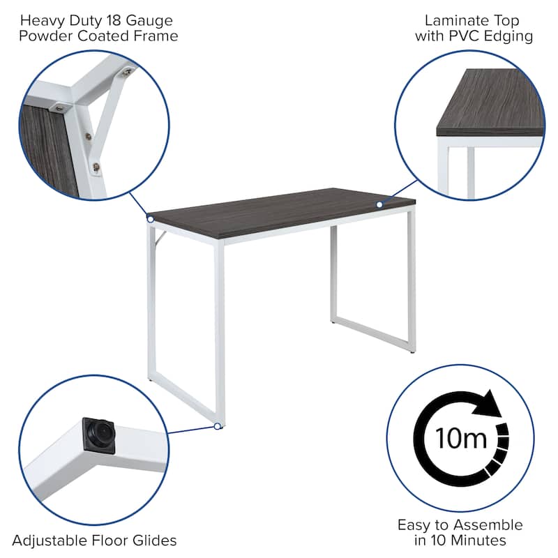 Commercial Grade Industrial Style Office Desk - 47" Length