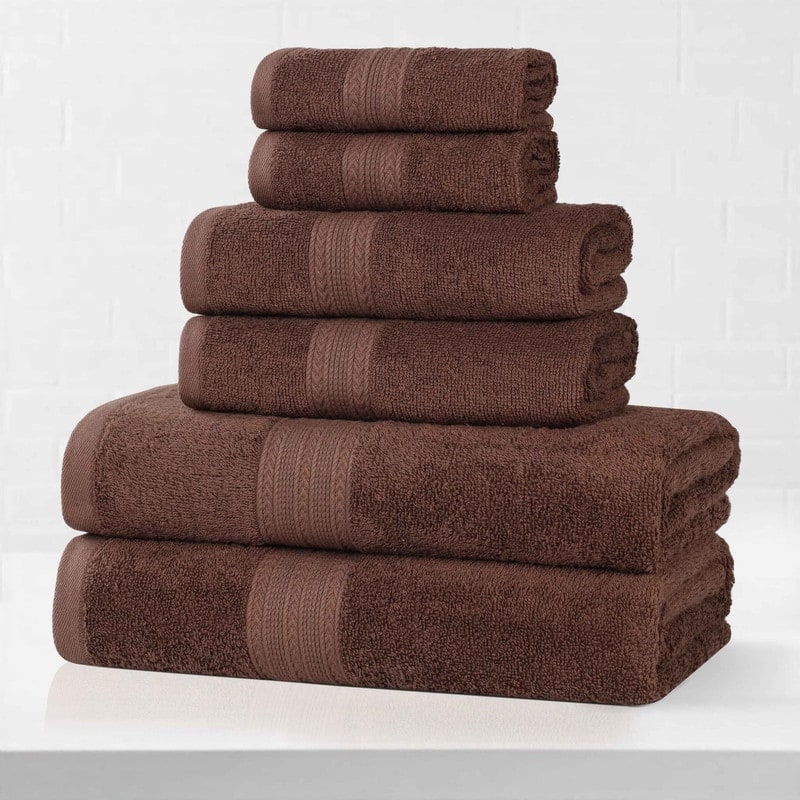 Eco-Friendly Sustainable Cotton 6-Piece Bathroom Towel Set