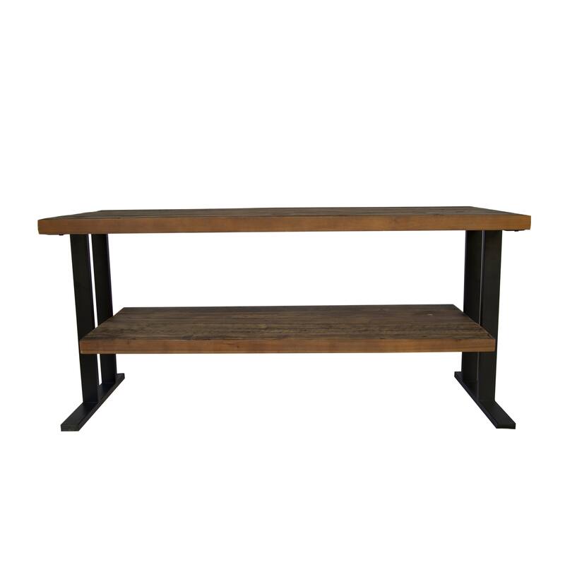 Media Console Table with one shelf to your Home decor, Natural Reclaimed wood