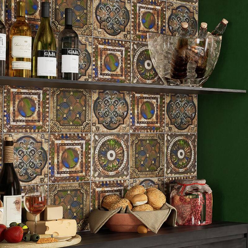 Merola Tile Ritz Anticatto Color 7-7/8" x 7-7/8" Ceramic Wall Tile