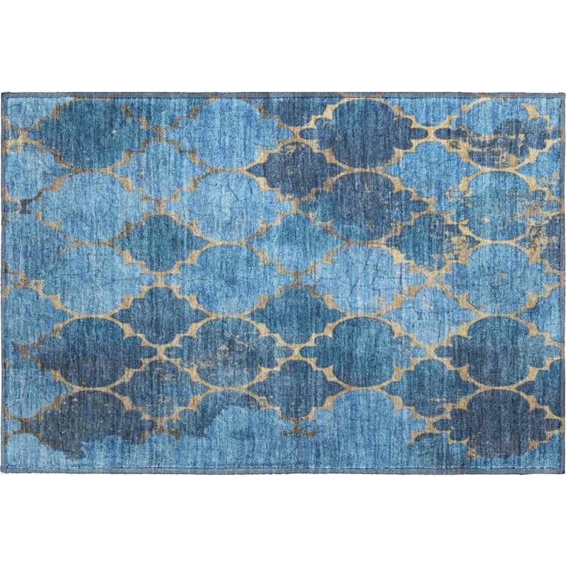 Premium Washable Super Soft Modern Trellis Mayfield Rug