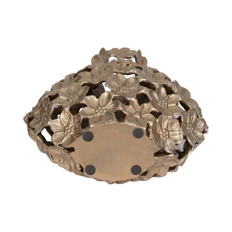 Aluminum Decorative Vase Floral Openwork Design Glam Style Modern