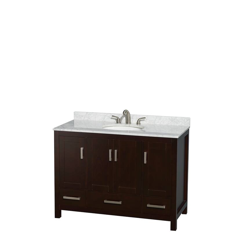 Wyndham Collection Sheffield Single Vanity Set, Medicine Cabinet