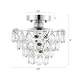 preview thumbnail 16 of 23, WINGBO Small Crystal Ceiling Light Fixture Mini Semi Flush Mount...