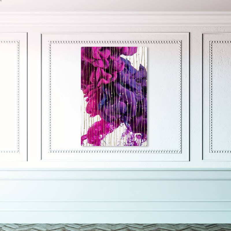 Wynwood Studio Canvas Abstract Ink Spot III Pink and Modern & Contemporary Wall Art Canvas Print - 45 x 30