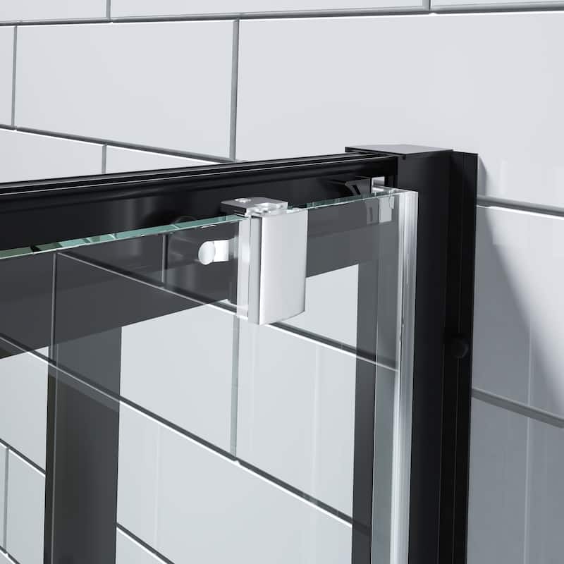 FELYL 36''W x 36''L x 72''H Aluminum Framed Double Sliding Corner Shower Enclosure Door