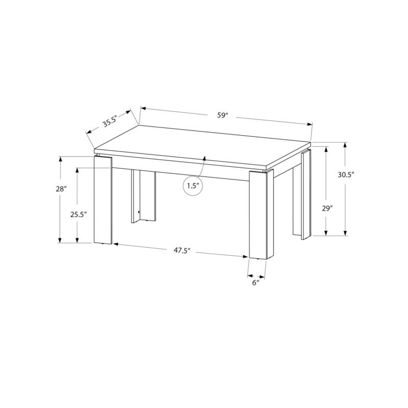 Dining Table, Rectangular, Kitchen, Dining Room