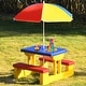preview thumbnail 3 of 20, Costway Honeyjoy Kids Picnic Table Set with Removable Umbrella Indoor - See details