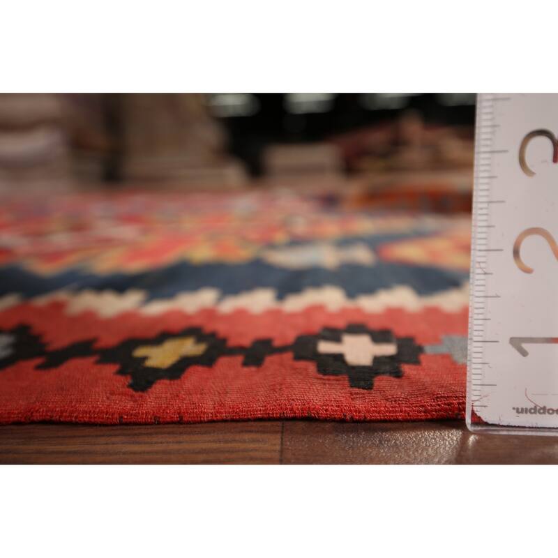 Vegetable Dye Shirvan Antique Area Rug Hand-Woven Wool Carpet - 5'6" x 11'5"