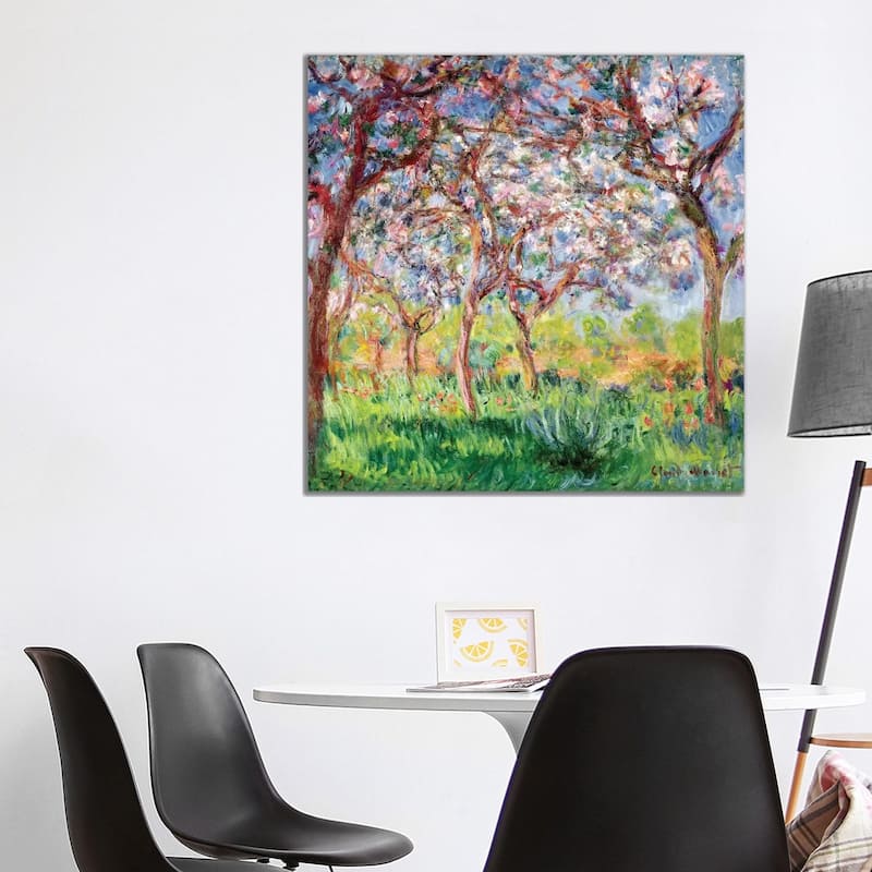 iCanvas "Printemps a Giverny, 1903 " by Claude Monet Canvas Print - 37x37x1.5