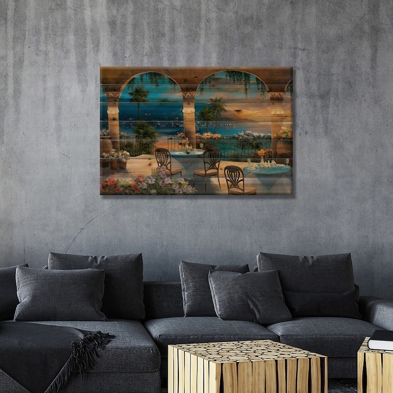 Amalfi Holiday I Print On Wood by T.C. Chiu - Multi-Color