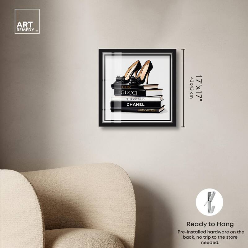 Ink Books and Heels Shadowbox by Art Remedy