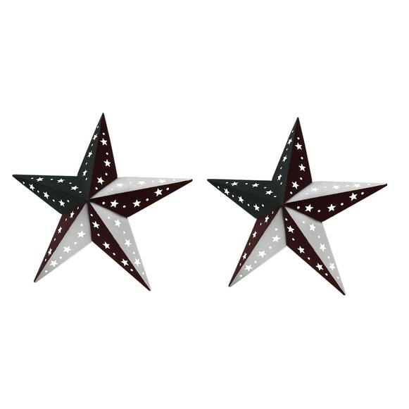 Shop Patriotic Red White And Blue Barn Star 2 Piece Indoor Outdoor